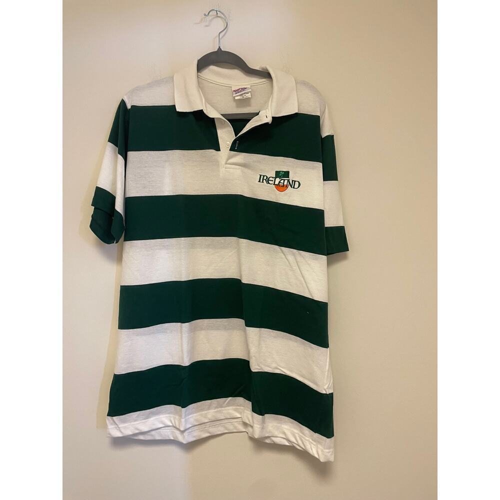 Vintage Hartwell Sports Ireland Striped Polo Shirt